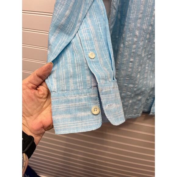 Tommy Bahama Relax Linen Blend Button Down Long Sleeve Shirt Size - Picture 5 of 13